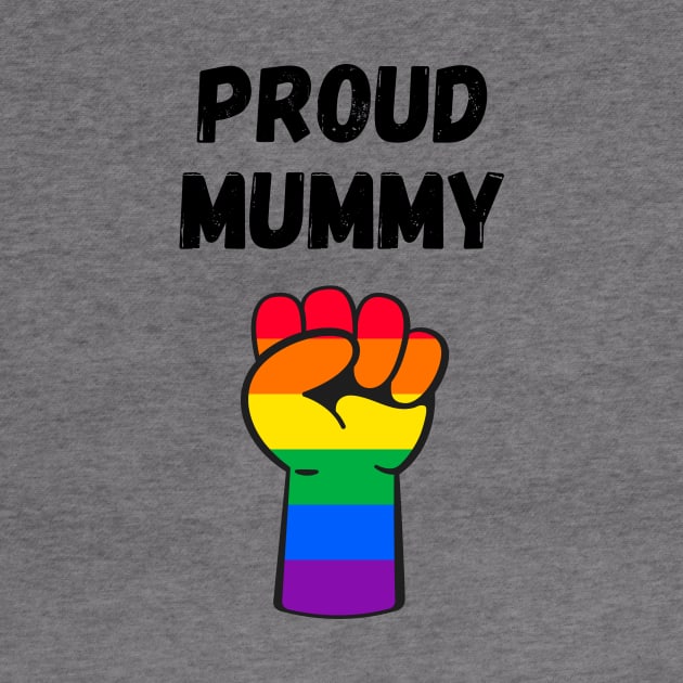 Proud Mummy Rainbow Pride T Shirt Design by Rainbow Kin Wear